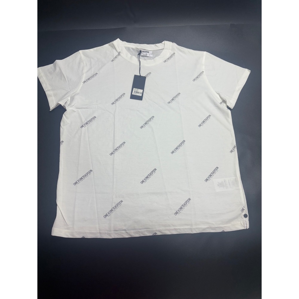 One Teaspoon NEW White Graphic Print T-Shirt 100% Supima Cotton Short Sleeve Med